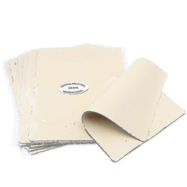 Blank Tattoo Skin Practice Fake Skin Tattoo Supplies Tattoo Kit (10 stykker)