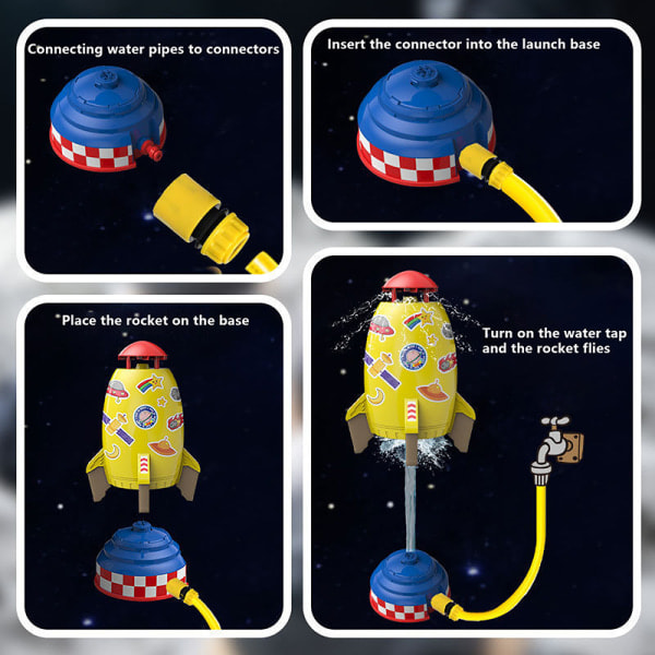 IC Rakettilaukaisin Lelu Raketti Vedenpaine Hissi Sprinklerilelu W B