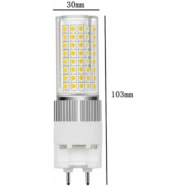 G12 LED-lampa G12 16W Dubbelstiftbas Lampa, Motsvarar G12 Metallhalogenlampa (Varmvit)