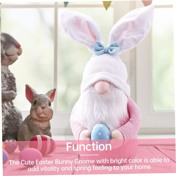 Påskhare Gnome Dekoration Söta Fyllda Plysch Kanin Docka Spr