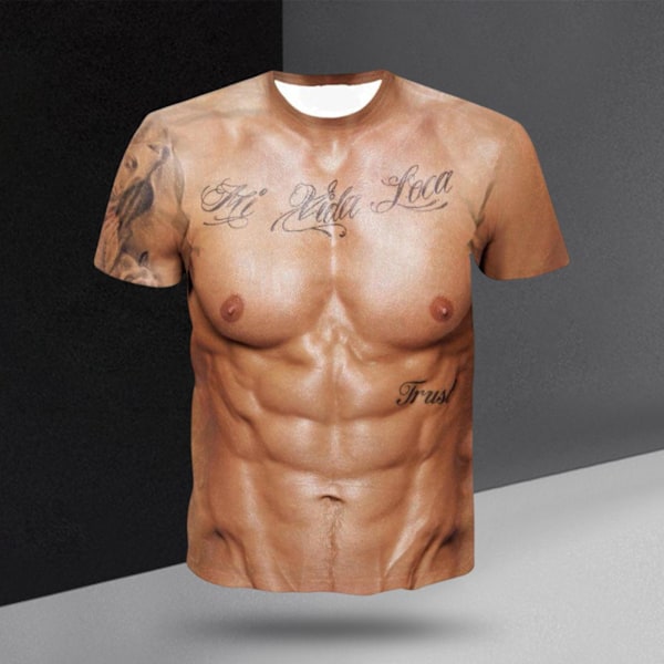 1/2/3 Fashion 3D-trykt kortærmet print til mænd M M 1Set