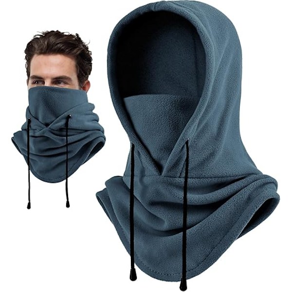 Balaklava Balaclava Lue Skimaske Multifunksjon Fleece for Kaldt Vær Utendørs Ski Motorsykkel Fjell Camping Vandring Vinter, Grå