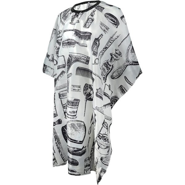 Frisørkjole Barber Cape, Klippekapper, Full Length Vanntett Frisør Frisør Cape for Hårstyling, Klipp og Farger White