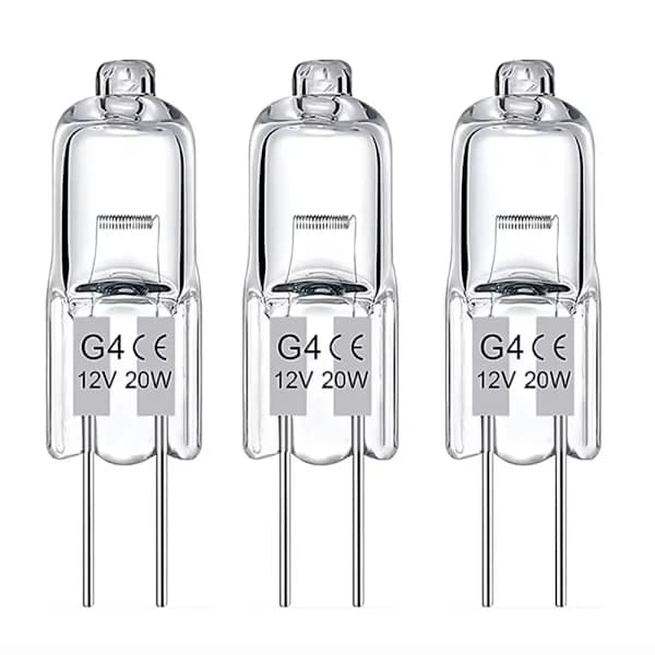 10-pakning G4 halogenpærer 20W 12V – Varmhvitt lys for optimal belysning