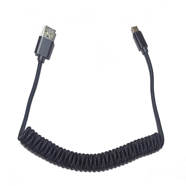 Typ C Micro Coiled Cable Wire Mekaniskt tangentbord USB kabel Typ-C till USB -port/ USB V2-kabel för Poker GH60 A