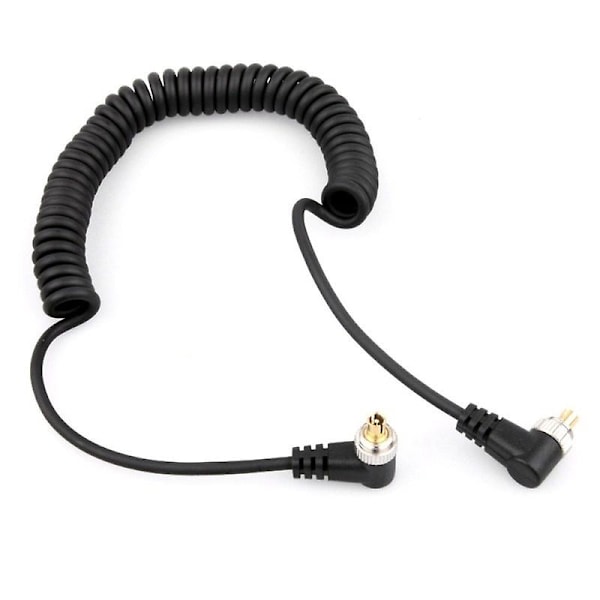 BY-110 30-100cm Fjederkabel Han til Han PC til PC Synkroniseringskabelledning til Flash Speedlite