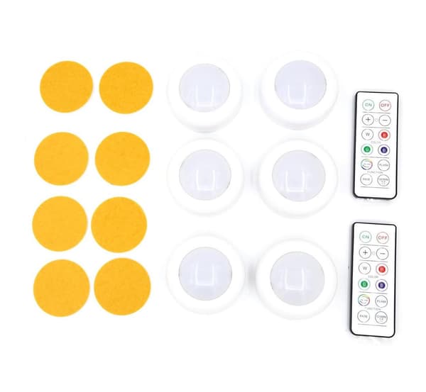 LED Spotlights Set – 6 stylish lamps with 2 practical remote controls 259