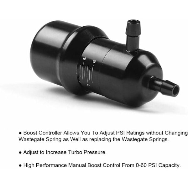 Universal Manuell Turbo Boost Controller, Justerbar 0-60 Psi Aluminiumlegering Turbo Motor Controller Regulatorventil