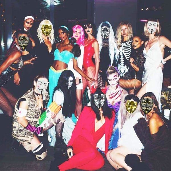 IC 4-pak Halloween V for Vendetta Maske Sæt, Anonyme masker, Fest, World Book Week, Halloween Kit