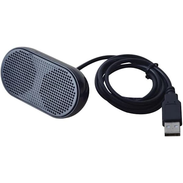 USB Mini Højttaler til Bærbar Computer, Plug and Play Stereo Computerhøjttaler til Hjemmekontor Skole, Sort