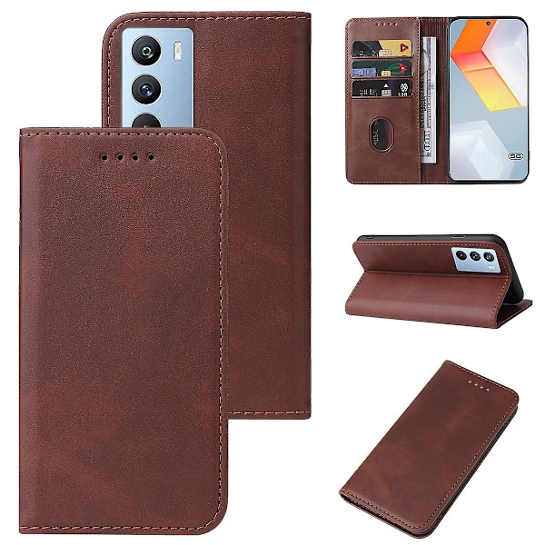 For Vivo Iqoo 9 Se Magnetisk Lukning Læder Telefon Etui