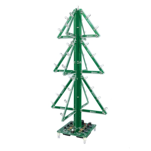 Gör-det-själv-musik Julgran Lödning Kit Blinkande LED 3D Xmas Tree Electronic Set