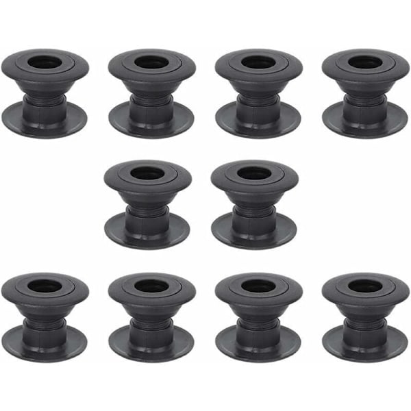 10 par plastik bordfodboldmaskinelejer med stålkugle 34 mm, af DEBUNS