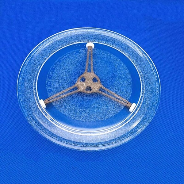 Triangelformet brett, mikrobølgeovn brettholderstativ, roterende ring for mikrobølgeovn, for 24,5 cm mikrobølgeovn deler flat glassplate