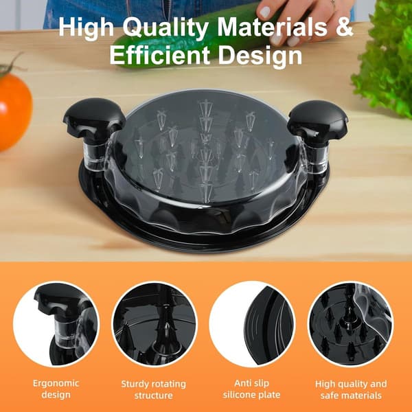 Kyllingkutter - 24 cm - kyllingfiletkutter - ergonomisk håndtak - sklisikker - tidsbesparende - med gjennomsiktig lokk - matkutter.