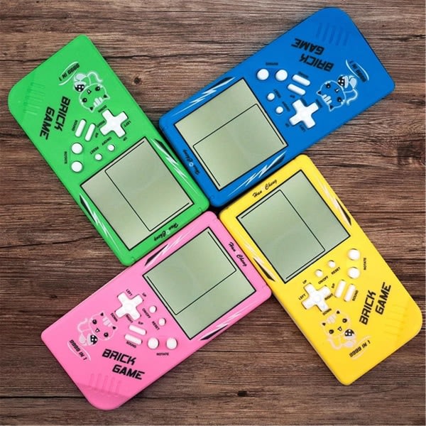 Klassiskt värd Tetris-spel byggstensspel pusselspel handhållen spelkonsol inbyggd 23 sorters barnspel för vuxna