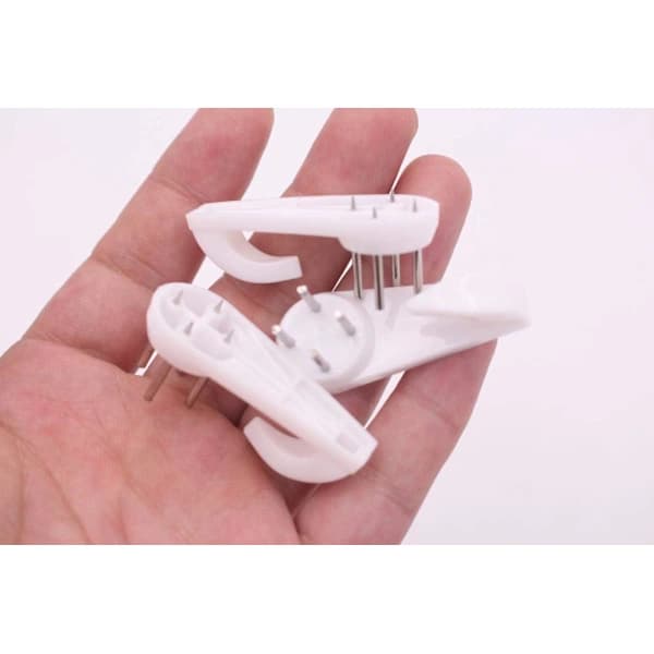 [LCS] 20pcs White Powerful Concrete Hard Wall Drywall Hooks Traceless Hanging Hook Traceless Nail Plastic Wall Hook 5cm