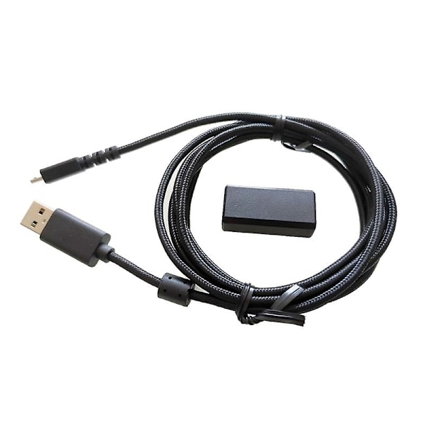 Udskiftning af musens opladningskabel sort flettet USB til mikroadapter til Logitech G502 Lightspeed trådløse gamingmus-