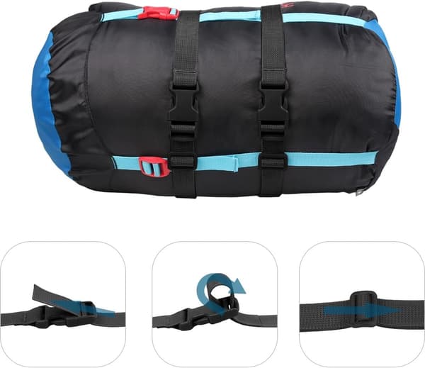 Bagagestropper, 4-pak, justerbare og holdbare med plastikspænder til kufferter og rejsetasker, sort, 198 cm x 2,5 cm