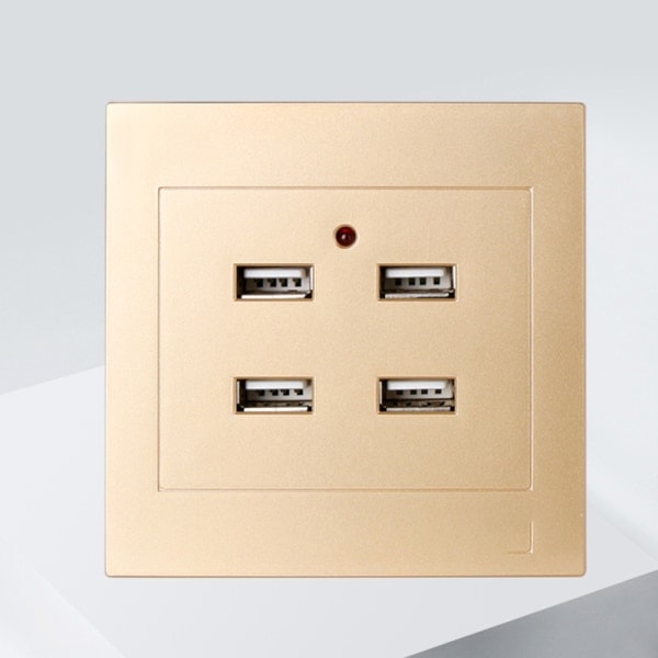 IC Typ 86 piilotettu 220V kaksi tai neljä huokoista USB-liitäntää hotelli 01