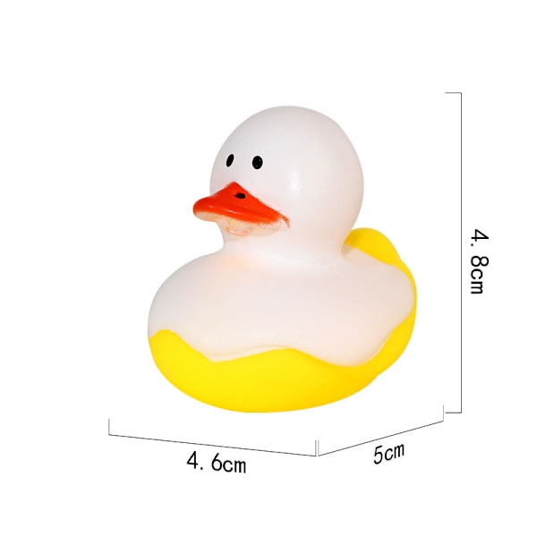 Kreativ Halloween gummianka leksak, klämmer och gör ljud, MJ51 leksak, flytande gul anka (10 st) Ghost Duck