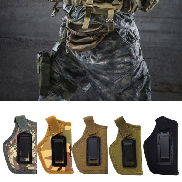 Nylon dold bärhölster utomhus taktisk jakthölster Justerbar pistolväska för män och kvinnor Lätt att använda ArmyGreen