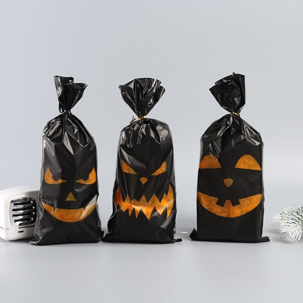 Halloween Godispåsar Snacks Påse SVART svart black