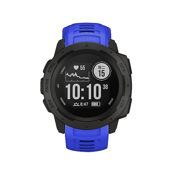 22mm Watch Silikon Rem Armbåndsrem til Garmin Instinct Mørkegrøn