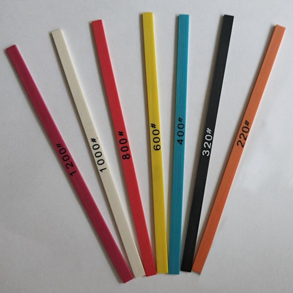 7 stk 100 X 4 X 1 mm Fiber Brynestein Super Keramisk Brynestein For Muggpolering + 1 stk Fixture Holder
