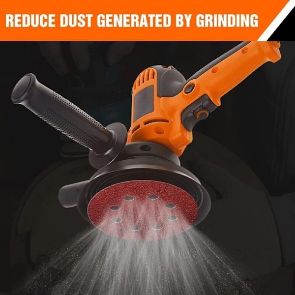 125mm Slippapper 120 Korn Sandpapper 100 Stycken 8 Hål Slipplatta för Excenterslipmaskin, DEBUNS
