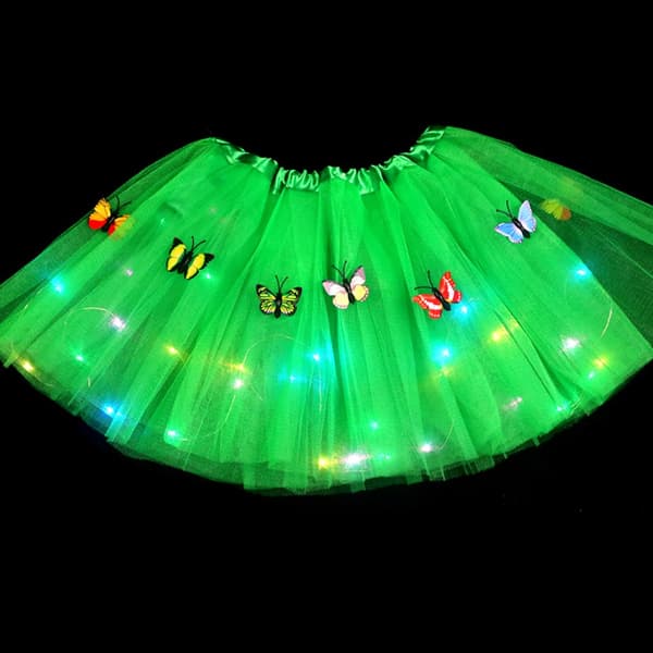 Bubbelkjol LED-kjol GUL gul yellow