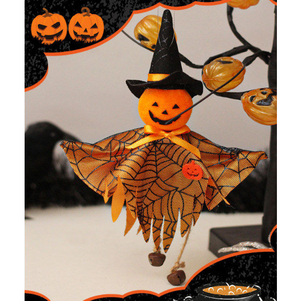 IC Halloween-koristeet, Aavefestivaali Kurpitsa Aave Noidanukke, Juhlanukke-riipus, Noita