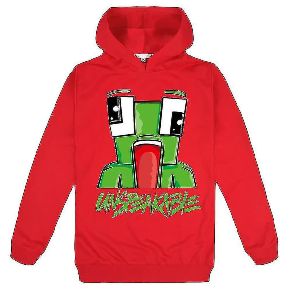 Barn Unspeakable Hoodie Pullover Sweatshirt Röd