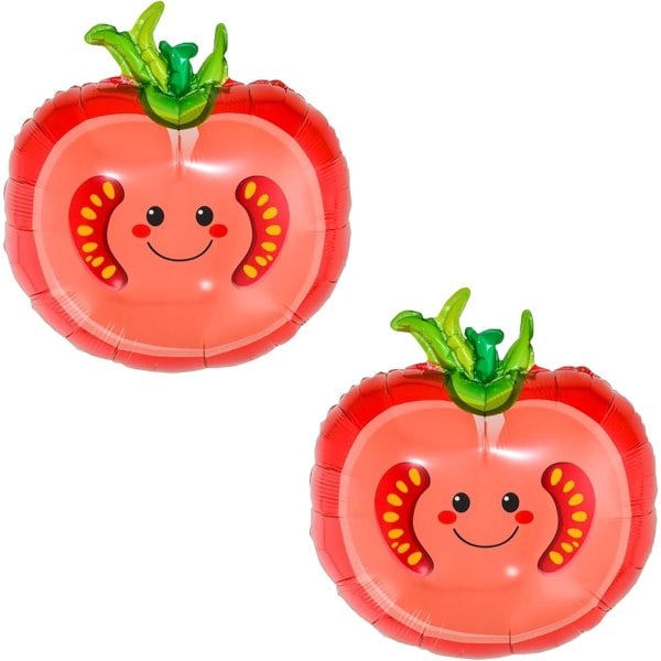 IC Tomatballoner Grøntsagsballoner Festdekorationer med grøntsagstema Balloner Tomatfestballoner med fødselsdagstema 5 stk