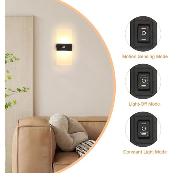 LED Sensor Væglampe, USB Genopladelig, Trådløs Magnetisk Trappevæglampe, Auto Tænd/Sluk