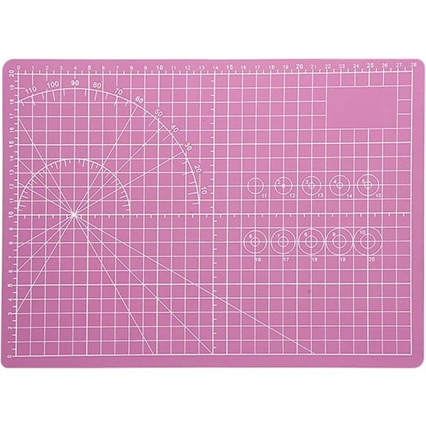 Skärmatta, Symatta, Skärbas, Skärplattor, Självläkande Skärmatta, för Tyg, Quiltning, Sömnad, Scrapbooking (Rosa)