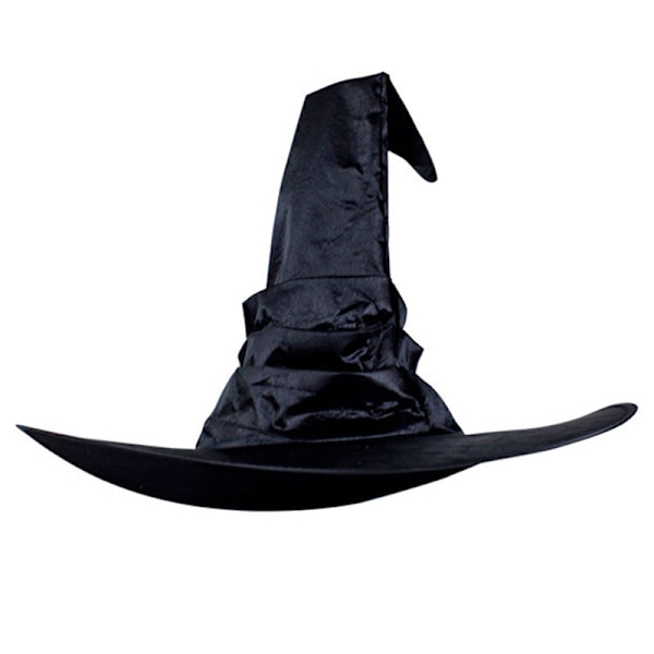 Halloween-hattu loistava noitakypärä juhlakoriste hämähäkinverkko velhohattu kurpitsa kuumasinetty musta noitakypärä MJ51 Black Bottom 10 One Size