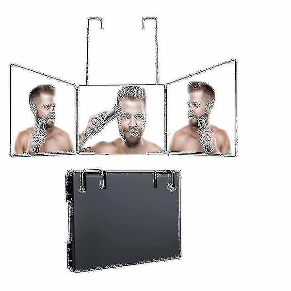 Retractable Hanging Three-sided Folding Vanity Mirror