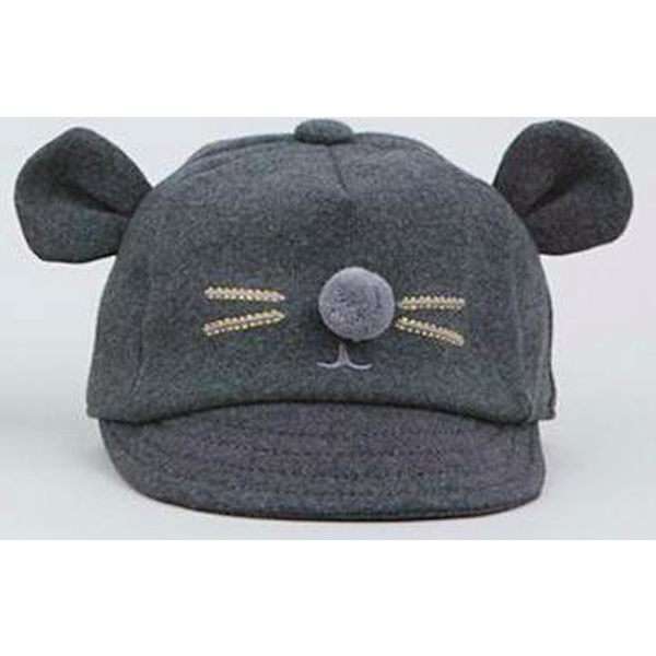 Babylue - Mørkegrå - Katteører - Katte-design - lue