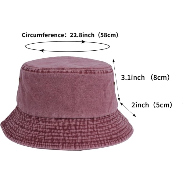 IC 3-pak Vasket Bomuld Bucket Hats Pakkbar Sommer Kasket Rejse Strandsolhat Almindelige farver til mænd kvinder