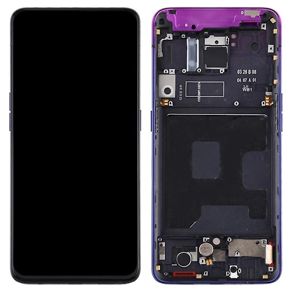 For Oppo Reno/Reno 5G Grade C LCD-näyttö ja digitointiyksikkö + runko-osa