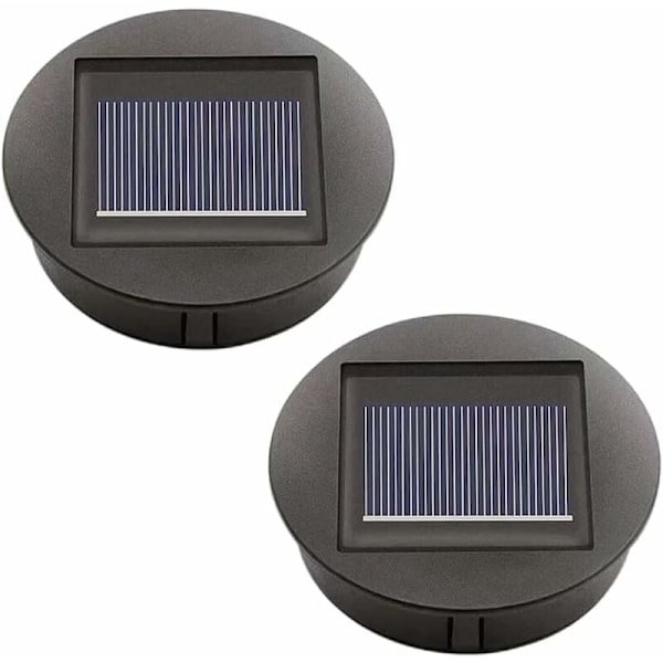 2 stk. Solcellelys Erstatning LED Solcellepanel Deksel Erstatning Utendørsbelysning Hagedekorasjon