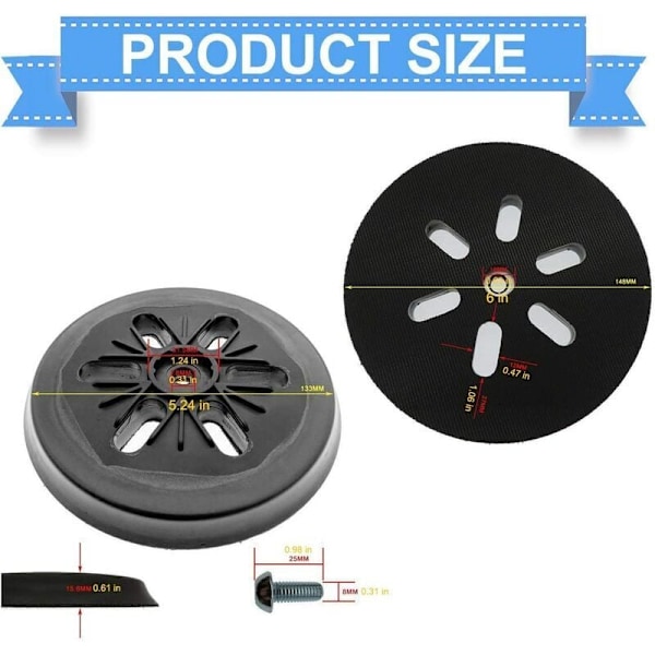 150 mm slibeskive slibepude kompatibel med Bosch GEX 150, GEX 150 AC, GEX 150 Turbo sliber hårdhed..DEBUNS