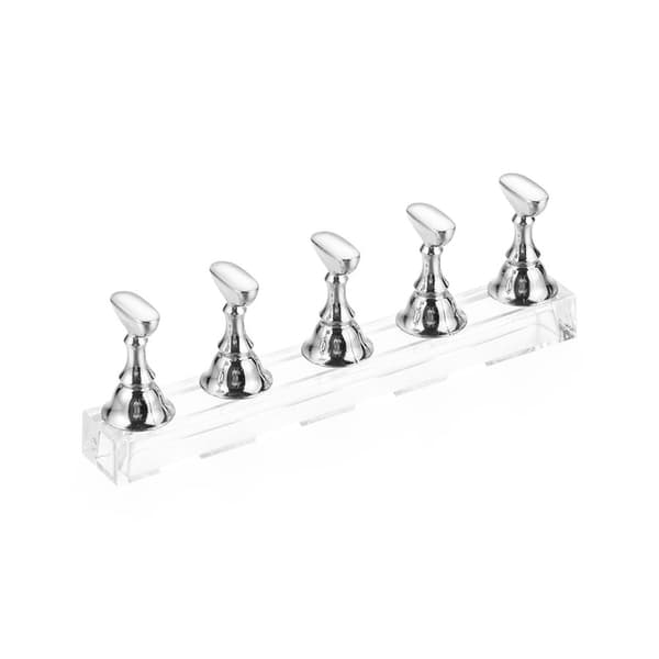 Neglelakk Øvelsestips Neglekunst Display Stativ SØLV sølv silver