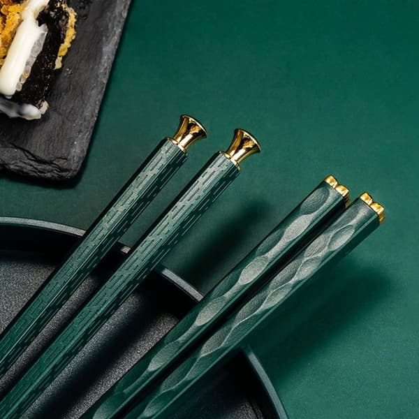 Legerings spisepinde Japansk madlavning spisepinde GRØN Grøn Green