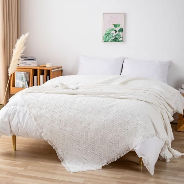 Multifunktionell Soffhandduk Sängöverkast Stor Storlek Sofföverdrag 3-sits 180X230cm Vit
