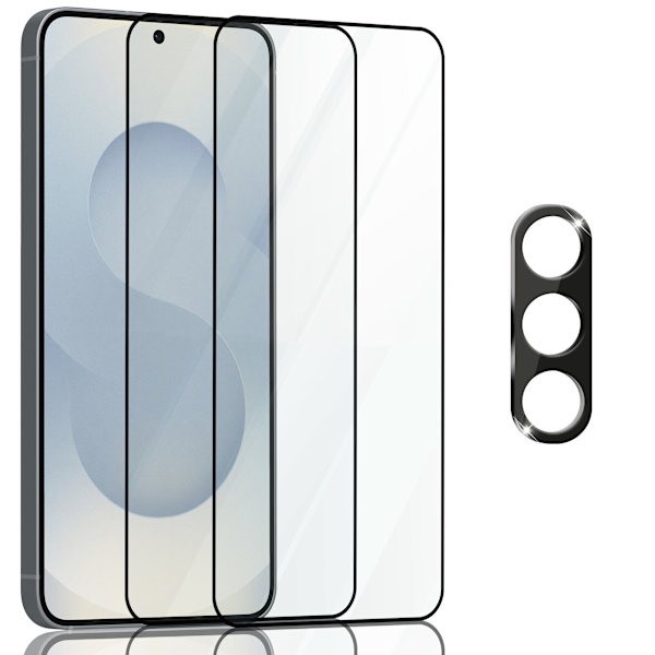 2-Pack Samsung S25 Plus Screen Protector & 1-Pack Lens Protector - Tempered Glass 9H - Super Quality 3D