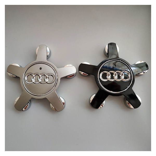 4 kpl pyörän napakapseleita 4f0601165 N, 135 mm napakapseleihin Audi-malleihin (harmaa)