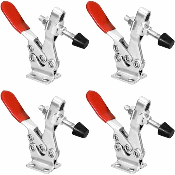 20326 225D Snabbfäste Horisontell Växelspännare - 500 lb Hållkapacitet med Gummitryckspets, 4-pack