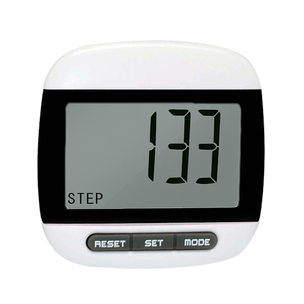 LCD Pedometer Steg Kilometer SVART Black